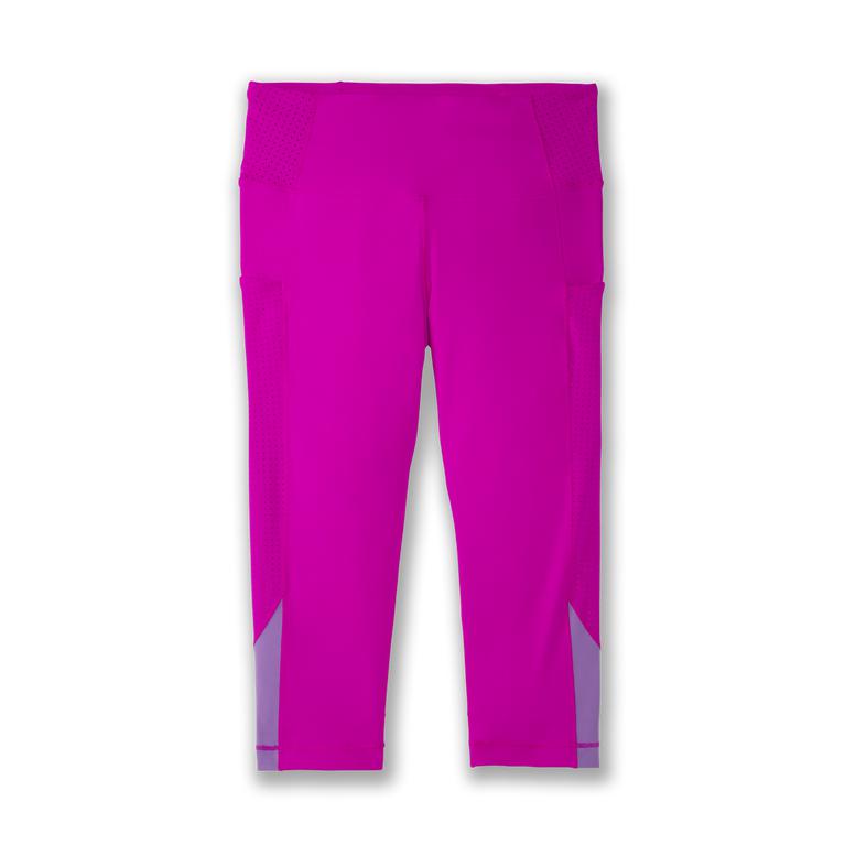 Brooks Method 1/2 Crop Women's Running Leggings - Magenta/Heliotrope (51962-UMNK)